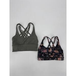 Lululemon Sports Bra Bundle (Free To Be Sage  and Energy Peony) Size 2